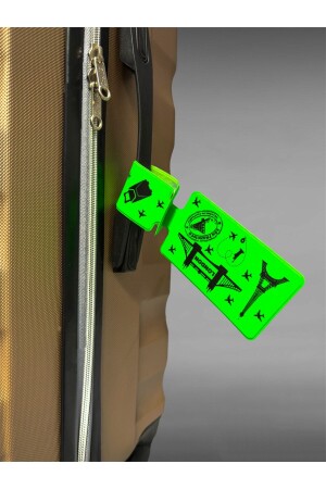 3 Adet Neon Parlak Bavul Etiketliği Çanta Bagaj Askı Bavul Etiketi Valiz Etiketi Çanta Isimlik gemponeon - 5