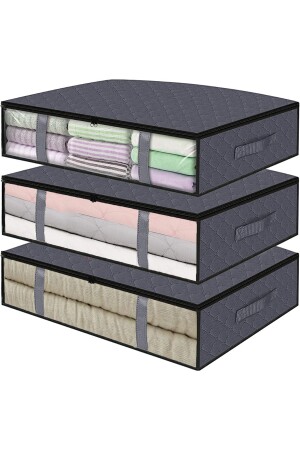 3 Stück fenstergraues Basiskissen, Steppdecke, Pullover Hurcu / 60x45x15 HRC-KAPBAZA - Rek Home