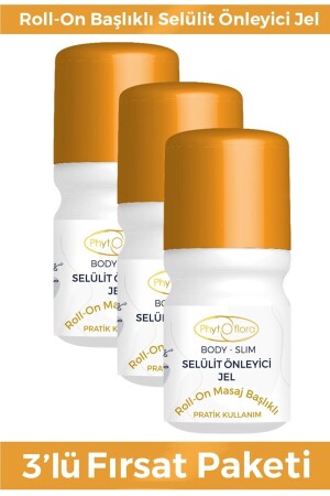 3 Adet Roll-on Masaj Başlıklı Selülit Ve Çatlak Jeli 86976232053747 - Phytoflora