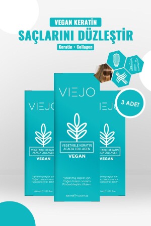 3 Adet - Vegan Saç Keratini - Collagen - Saç Düzleştirici - 1