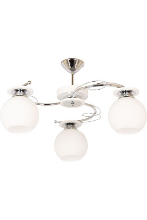 غرفة المعيشة المطبخ الموضعي الموضعي الموضعي الزجاج المزخرف الحديث الزجاج الأبيض السينة 3-قطع الشنارة AE0024564 - AVİZEVİ