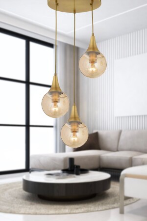 م.ن.ز-داملا 3-قطعة مستديرة عينة العسل زجاجي القديمة مصباح العدوان الحديثة، المطبخ، غرفة النوم مصباح العدوانية القرص - Apliqa