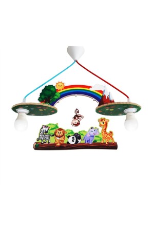 (منز-وودين سفاري) موضوع الأطفال غرفة الإضاءة 3 - Arya