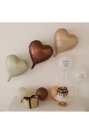 كريم و كرم كراميل قلب بالون 3 قطع - Atakent Süs