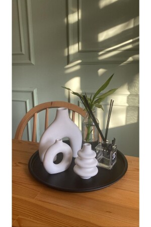 مجموعة من 3 حوضات سكندنافية ديكورative vase - Minimal Scandinavian-Bohemian vase - Rç Dekor