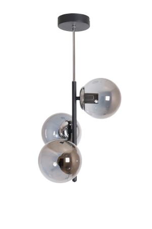 م.ن.ز-سارماسك تصميم فاخر حديثة ملابس بلاك كروم ملابس ملونة زجاج المدخن غرفة المعيشة - المطبخ - غرفة النوم 3-قطعة - Fer Avize