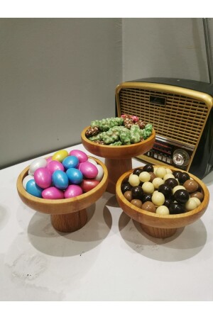 مجموعة من 3 كأس السكر كأس التركية من الدهشة الخشبية عرض القهوة عرض الإفطار عرض الديكور عرض متعددة الأغراض ayr7778474hu - ayrawood