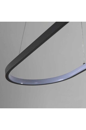 3-Farben-LED-moderner intelligenter Pendelleuchte-Kronleuchter / Ellipse / 90 cm / anthrazitfarbener Körper ELİPS - 6