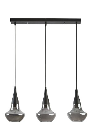 غرفة المعيشة - المطبخ - غرفة النوم اللون الأسود مدخن الزجاج المصفوفة مصباح العريض 3 قطع الشنابل FORS773 - Modavize