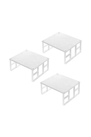 المنتظم من مجلس الوزراء من الرف الصفحة الزجاجية الرف المعدني 3 قطع - Genel Markalar