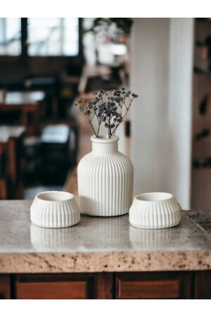 مجموعة من 3 حاملات شمعة مصباح الشاي سكندنافية - Gorgon Art