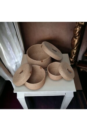 سلة ميكروكير مزخرفة مصنوعة يدويا مجموعة من 3 - Handmadesnm