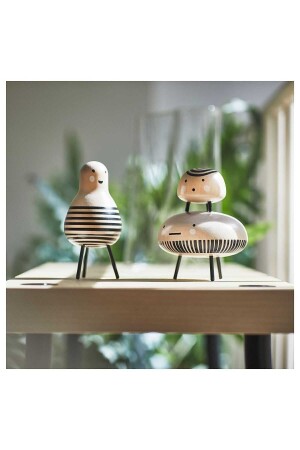 م.ن.ز-ديكورية الخشب البني الأسود 3 قطع إكسسوارات الصورة - Ikea