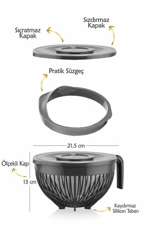 3-in-1-Mehrzweck-Mixerschüssel – Sieb – Schüssel - 7