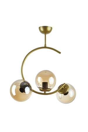 غرفة المعيشة - المطبخ - غرفة النوم الذهبية الأثرية اللون العسل الزجاج 3 قطع الشنارة JULL446 - Modavize