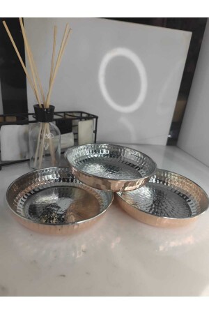 مجموعة من 3 كوبر نايك بول - وجبة الإفطار - طبق - بيوتر داخل - طبق الشهية - Kavele