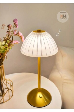 كأس زرقاء مدفوعة المصابيح، مصباح طاولة عيد الميلاد، لمس 3 أساليب لون KMT-17-A - BEKAZE