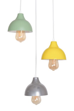 غرفة المعيشة - المطبخ - غرفة الأطفال الاخضر الصفراء الصفراء اللون الأخضر مصباح العقاب 3 قطع شاندلي KNDR88 - Fer Avize