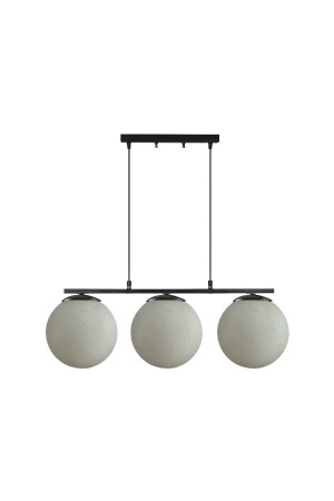 غرفة المعيشة من الزجاج الأبيض من قصر - المطبخ - غرفة النوم الأسود التصميم الحديث 3 قطع الشنابل LA12000030 - Modavize