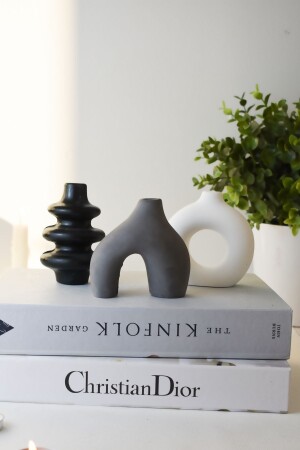 مجموعة من 3 (أسود و أبيض رمادى) - Lalezen Home