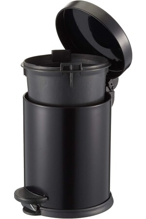 3 Liter schwarz 2-teiliges Badezimmer-Set Pedal-Mülleimer WC Toilettenbürsten-Set Badezimmer-Mülleimer gorbanyo3lt1 - 3