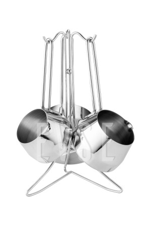 مجموعة من 3 علب قهوة من الفولاذ مع منصة 18/10 - Evse