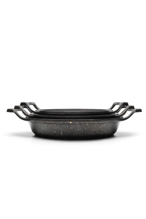 3 Lü Granit Döküm Sahan Seti (18cm-20cm-22cm) HMGSS100121 - 6