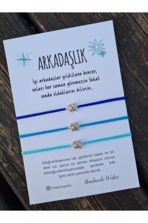 3 Lü Kaplumbağa Arkadaşlık Bilekliği OPWB0293 - ONEPRETTYWISH