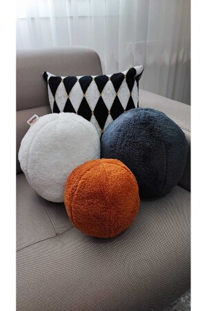 MNZ-3- Piece Throw Pillow / Pillow 1 Ecru / Pillow 1 Anthracite / 1 Tile Small (42 سم / 25 سم) - Oneplise