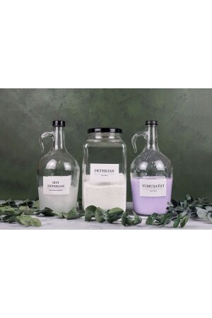 مجموعة حمام من قطعة 3 من MNZ زجاجة مضغوطة سائل 1.5 لتر زجاجة مضغوطة 3 لتر مضغوطة76 - Karçiçeği Home