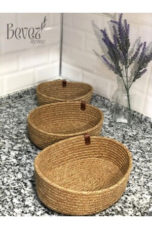 مجموعة من السلة من 3 قطع من MNZ - Jute Wicker - Bevez Home