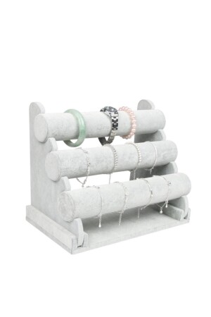 ساعة سويد من مستوى 3 من MNZ، و سوار، مجوهرات (سويد رمادي) SAAT-04G - ÖZER KUTU