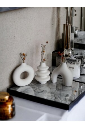 مجموعة من 3 قناة من MNZ-Minimum Vase Set - Havalı Tasarım