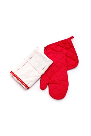 مجموعة هدايا مطبخ 3 قطع MNZ-Missi (RED) HDYSTM2 - rosa bianca