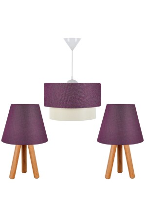 مجموعة من 3 شموع ومرشحات ومظلات نوم مجموعة من مصابيح الخشب Mor ev-48 - EvLight