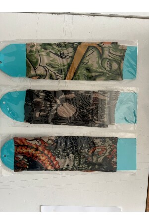 3 Paar 6 Stück tragbare Tattoo-Ärmel Tattoo-Socken ÄRMEL 3 Stück - 3