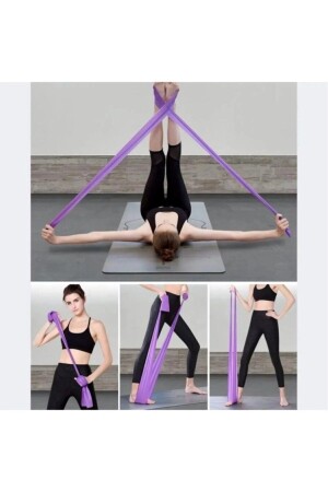 3 Pilates-Widerstandsbänder, Pilates-Band-Set mit unterschiedlichem Widerstand, 90 x 7–5 cm - 5