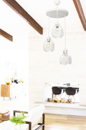 مارتن 3-قطعة مصباح معلق من قماش منقذ أبيض PRA-6657593-9116 - Venon