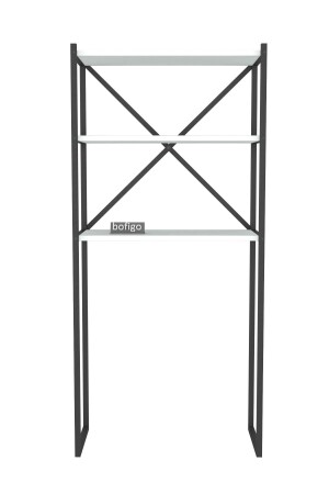 3 Raflı Metal Banyo Düzenleyici Metal Banyo Rafı Çamaşır Makinası Üstü Beyaz Bfg-Mtl-Bny-Duz - 7