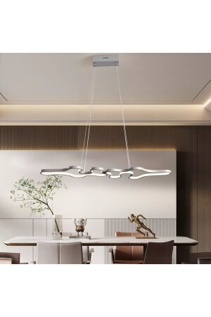 Moderner, intelligenter Hängelampen-Kronleuchter mit 3 farbwechselnden LEDs / Wolke / 90 cm / Anthrazitfarbenes Gehäuse Wolke 90 cm - Pera