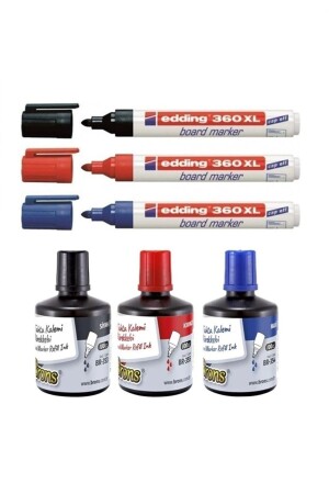 3 Renk Edding Doldurulabilir Tahta Kalemi Ve 3 Renk 100 Cc Tahta Kalemi Mürekkebi Brons - 1
