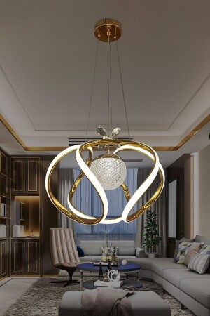 MNZ-3 لون مصباح العصبة الحديثة كرة الدرون LED شمعة مكملة بالنيكل - DEKORLİVE