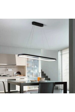 3 Renkli Ledli Modern Akıllı Sarkıt Avize - Elips - 120 Cm - Antrasit Gövde TYC00372669564 - Pera