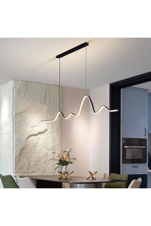 3 Renkli Ledli Modern Akıllı Sarkıt Avize - Worm - 120 Cm - Antrasit Kasa WORM - Pera