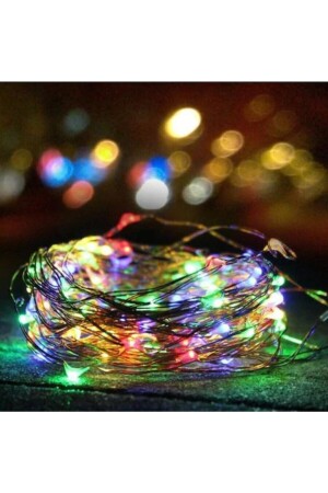 م.ن.ز-3 مترات بطارية تعمل RGB جنية أدت سلك رقيق مصباح ديكورات ملونة الديكور الستائر أدت حديقة غرفة مقهى الج - Suled