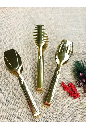 مجموعة من الذهب من 3 أدوات فولاذية - Dame Marie