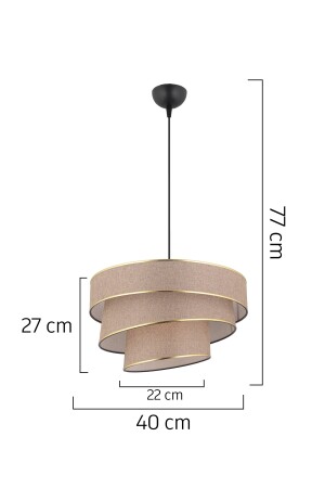 3-stöckiger, antikgoldener, detaillierter moderner Korridor, Schlafzimmer- und Wohnzimmer-Kronleuchter 4043-03-FR-GD - 4