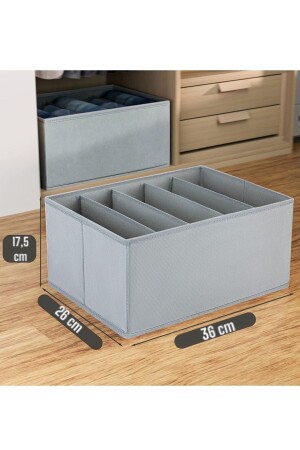 3 Stück 5 Fächer faltbar Hosen Hemd Pullover Organizer Aufbewahrungsbox Organizer - 6