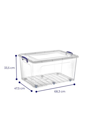 3 Stück 80 Lt Klarsichtbox Aufbewahrungsbox - 4