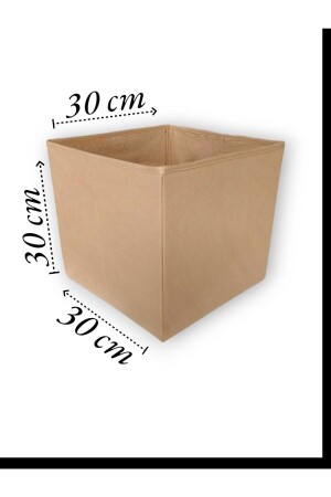 3 Stück beige Mehrzweck-Schrank-Organizer-Box, dekorative Aufbewahrungsbox, Regal-Organizer, groß, PCSK3 - 4